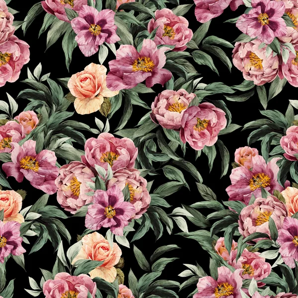 バラの花柄のパターン — ストック写真