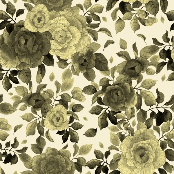 Monochrome pattern roses