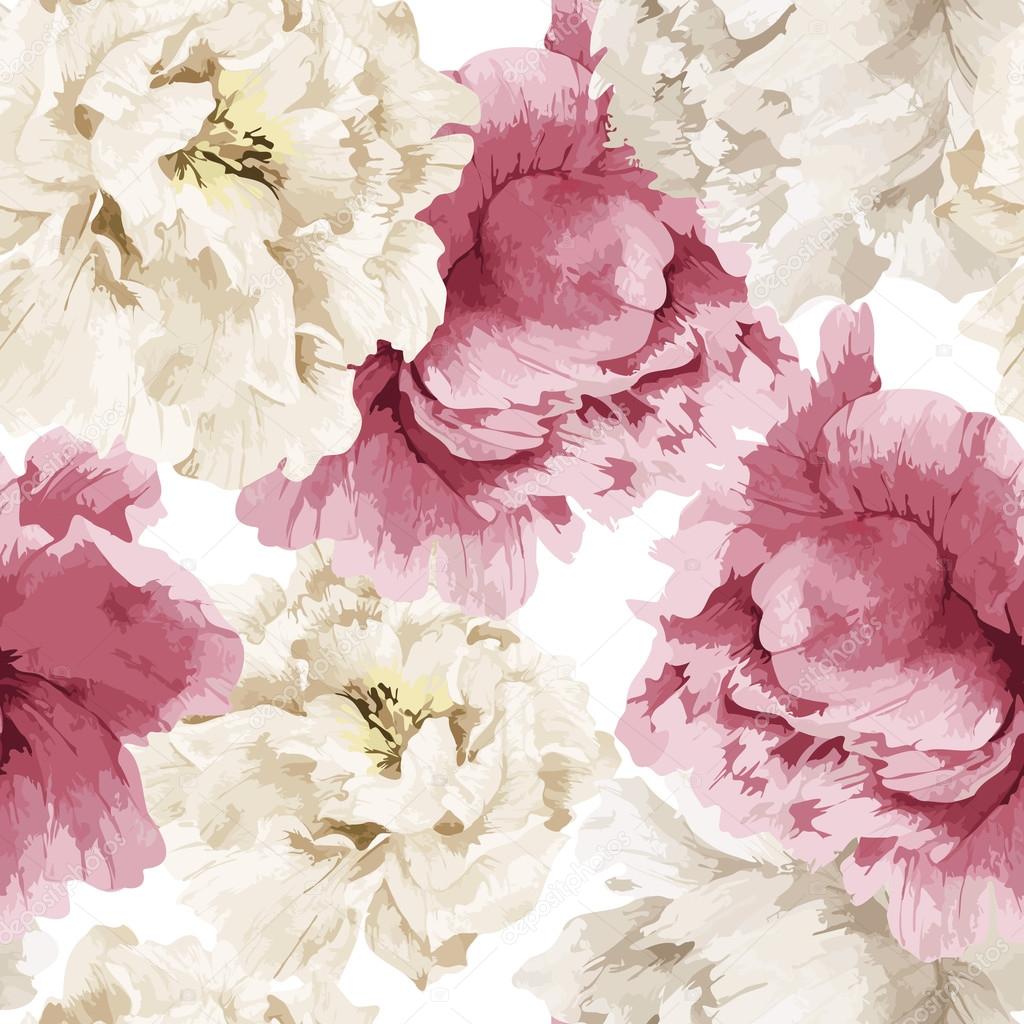 Floral pattern with peony