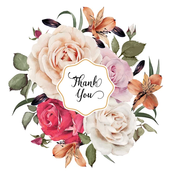 Güllü, suluboya tebrik kartı, davetiye olarak kullanılabilir 