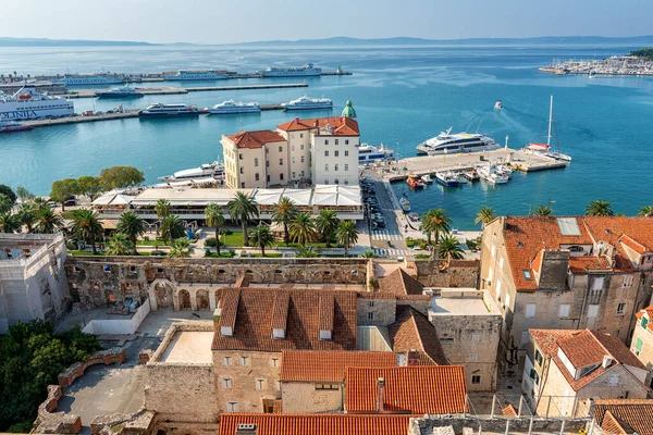 Сплит Хорватия Сентября 2020 Года Сплит Хорватия Вид Старый Порт — стоковое фото