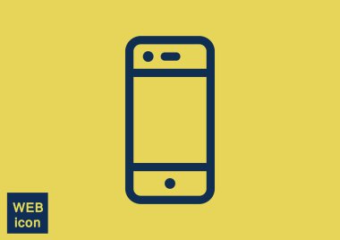 Boş ekran web simgesi ile basit smartphone