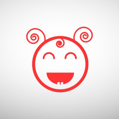 Mutlu bir çocuk yüzü doodle