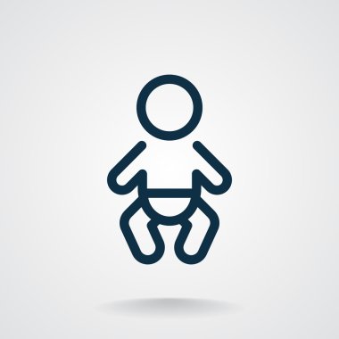 Basit çizgiler bebek bebek simge