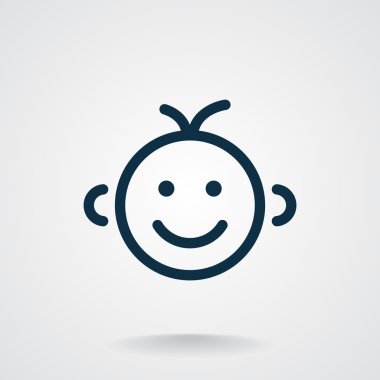 Mutlu bir çocuk yüzü doodle