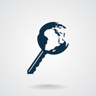 Dünya web simgesi anahtarı