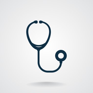 Stetoskop basit web simgesi