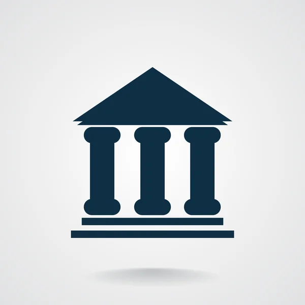 Icône de symbole de bâtiment bancaire — Image vectorielle