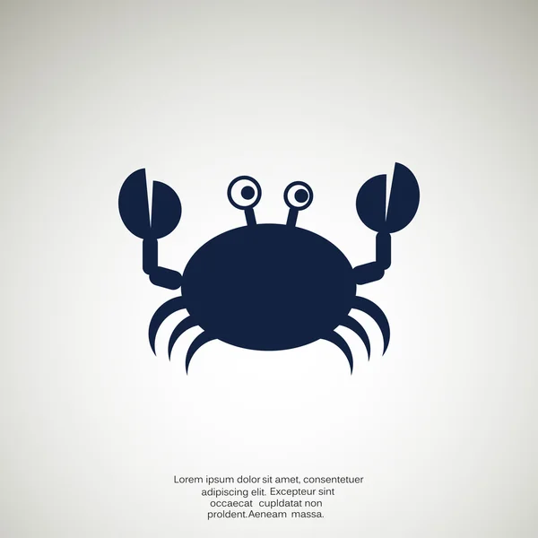 Krabba spindelväv ikonen — Stock vektor