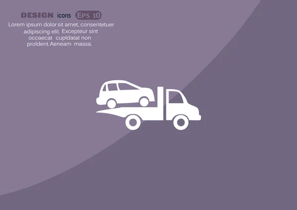 Icône web évacuation de voiture — Image vectorielle