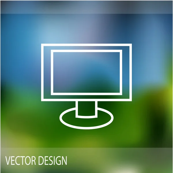 Blank monitor screen web icon — Stock Vector