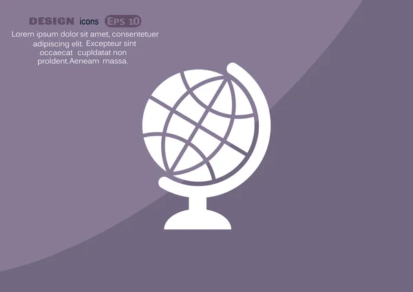Simple globe web icon — Stock Vector