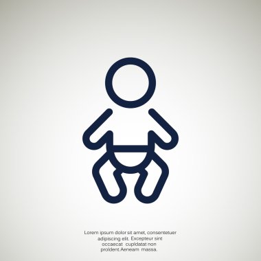 Basit çizgiler bebek bebek simge