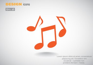 Müzik web simgesi notlar