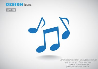 Müzik web simgesi notlar