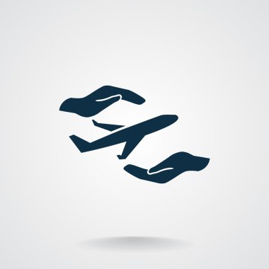 Uçak eller web simgesi