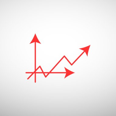 Yükselen grafik basit web simgesi