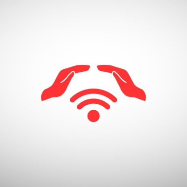 Radyo dalgaları ile el simgesi