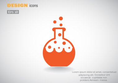 Kimyasal şişesi basit web simgesi