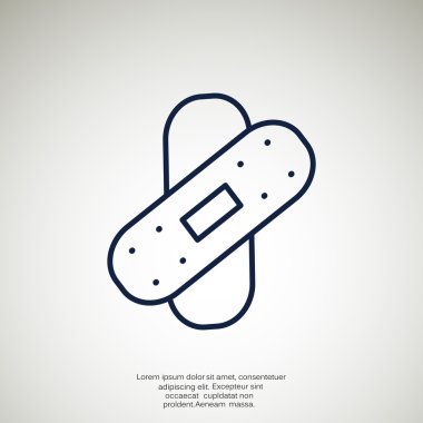 Bandaj sıva basit web simgesi