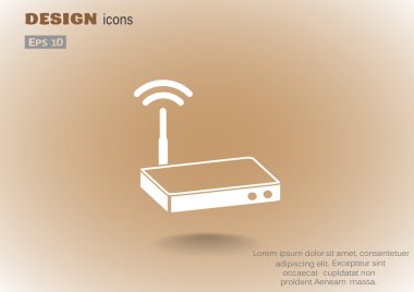 Dalgalar web simgesi ile modem