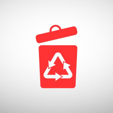 Atık geri dönüşüm sembolü ile okları