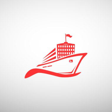 Dalga web simgesi üzerinde gemi