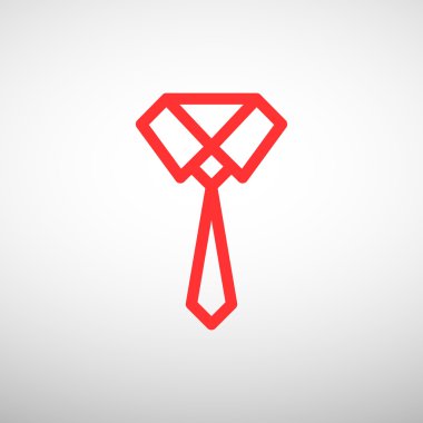 Düğümlü kravat basit web simgesi