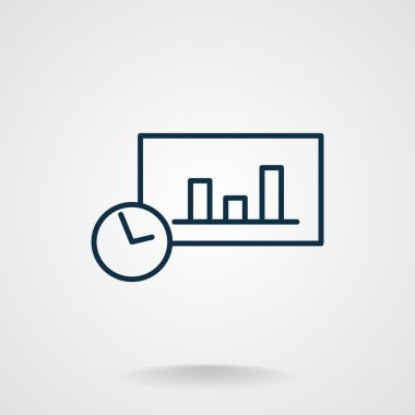 Saat web simgesi ile grafik