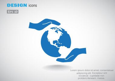 Dünya eller web simgesi