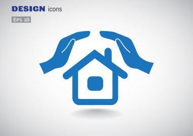 Eller basit simgesi olan ev