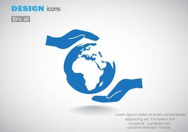 Dünya eller web simgesi