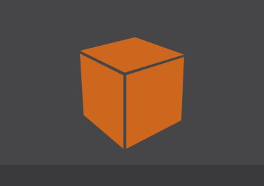 Basit küp web simgesi