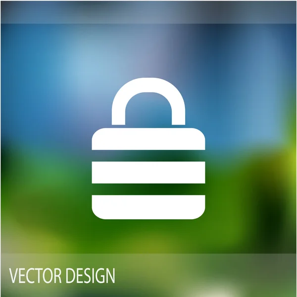 Locking simple web icon — Stock Vector