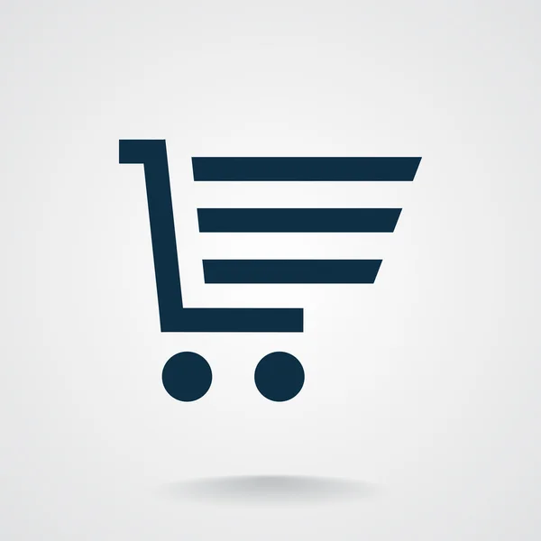 Carrito de compras icono web simple — Vector de stock