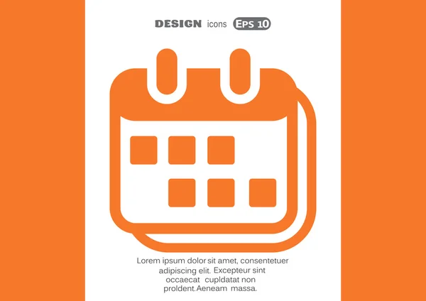 Hoja de calendario icono web simple — Archivo Imágenes Vectoriales