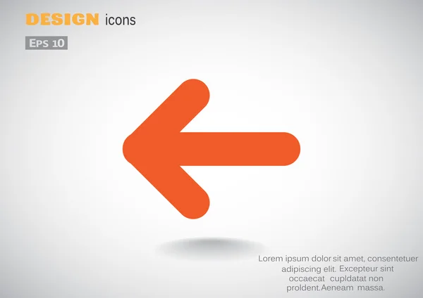 Flèche pointant à gauche icône — Image vectorielle