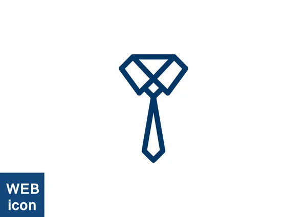 Knotted necktie ícone web simples —  Vetores de Stock
