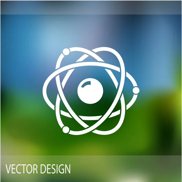 Signo átomos, concepto nuclear — Vector de stock