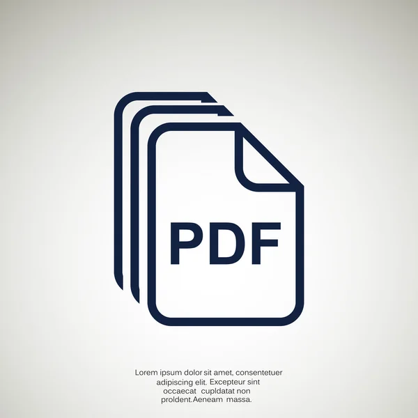 Archivos PDF icono web simple — Vector de stock