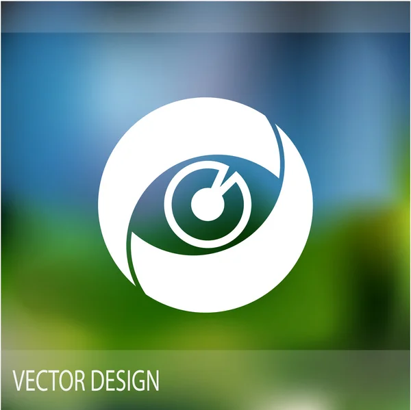 Lente ojo web icono — Vector de stock