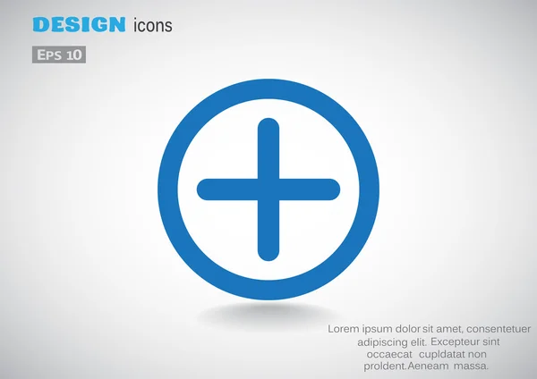 Simple plus symbol web icon — Stock Vector