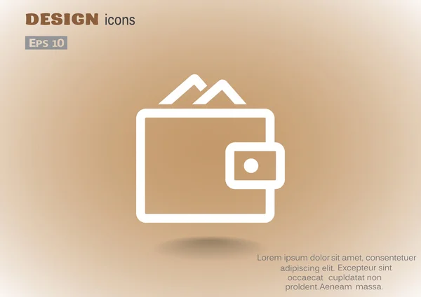 Cartera simple icono web — Archivo Imágenes Vectoriales