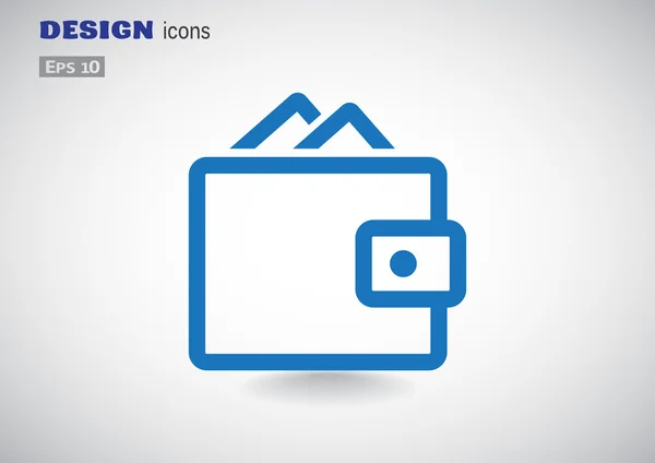 Simple wallet web icon — Stock Vector