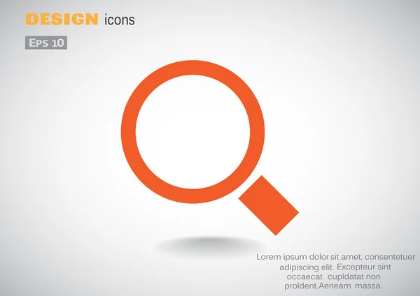 Icône simple loupe — Image vectorielle