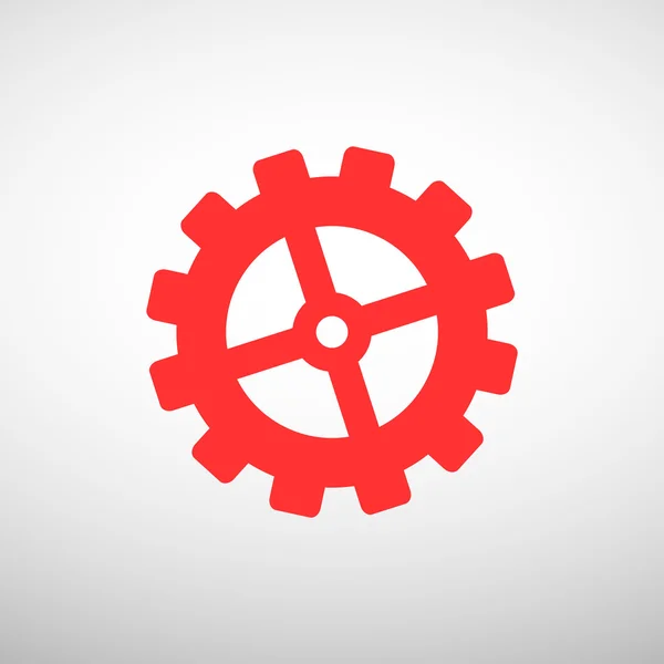 Single rounded gear simple icon — Stock Vector