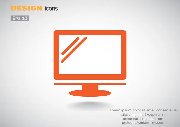 Icône web écran moniteur vide — Image vectorielle