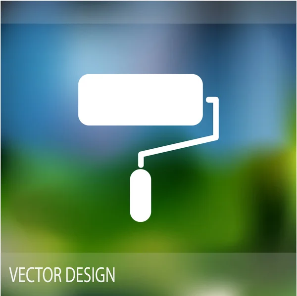 Paint roller web icon — Stock Vector