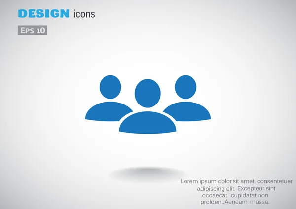 Grupo de personas icono web simple — Archivo Imágenes Vectoriales
