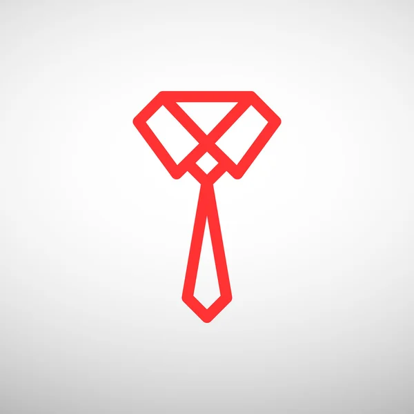 Geknüpfte Krawatte einfache Web-Ikone — Stockvektor